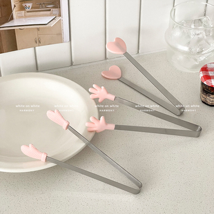 迷你小夹子食品不锈钢冰块夹方糖夹辅食夹吃零食不脏水夹薯片神器