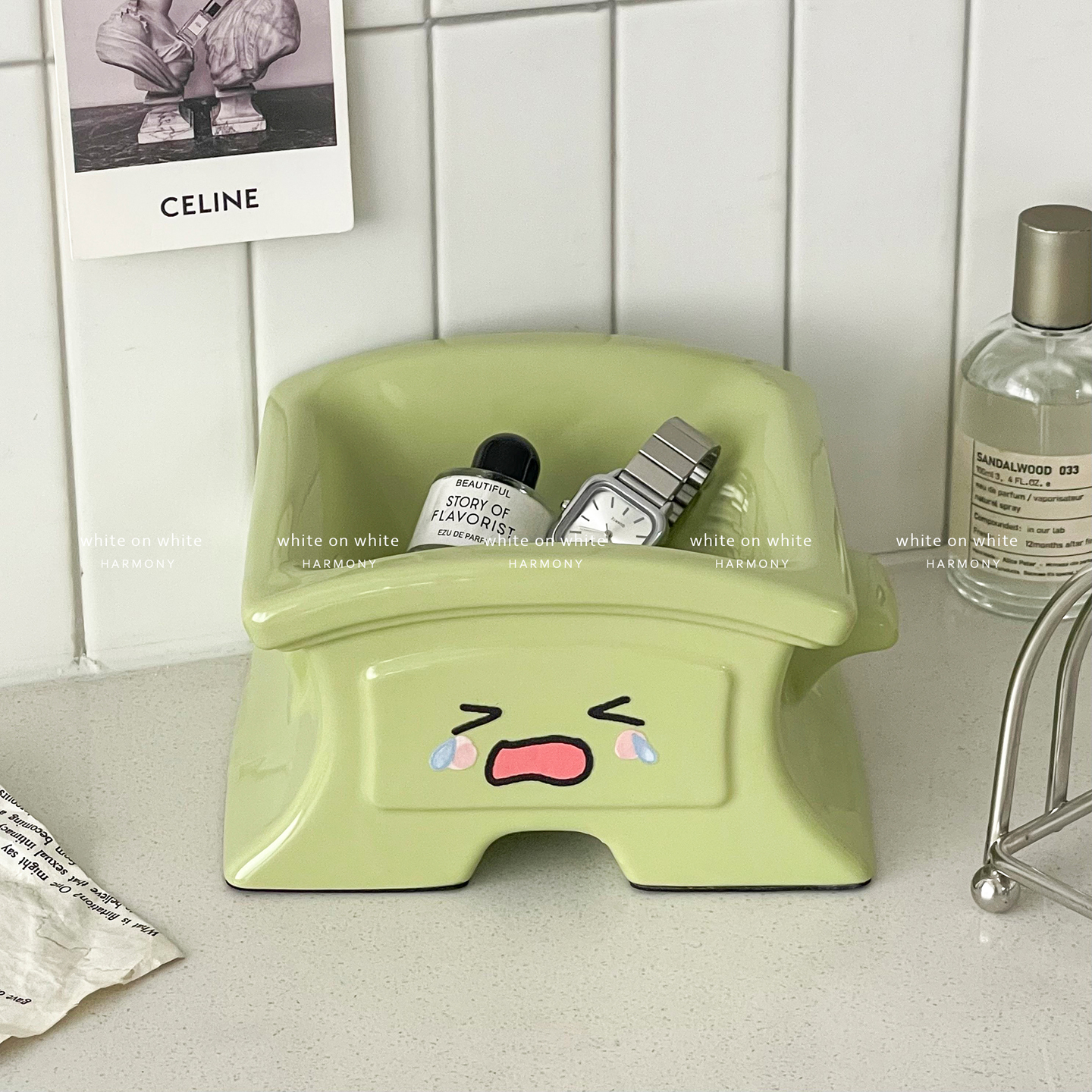 装饰品摆件客厅轻奢高档提升幸福感小物陶瓷入户玄关钥匙收纳摆件