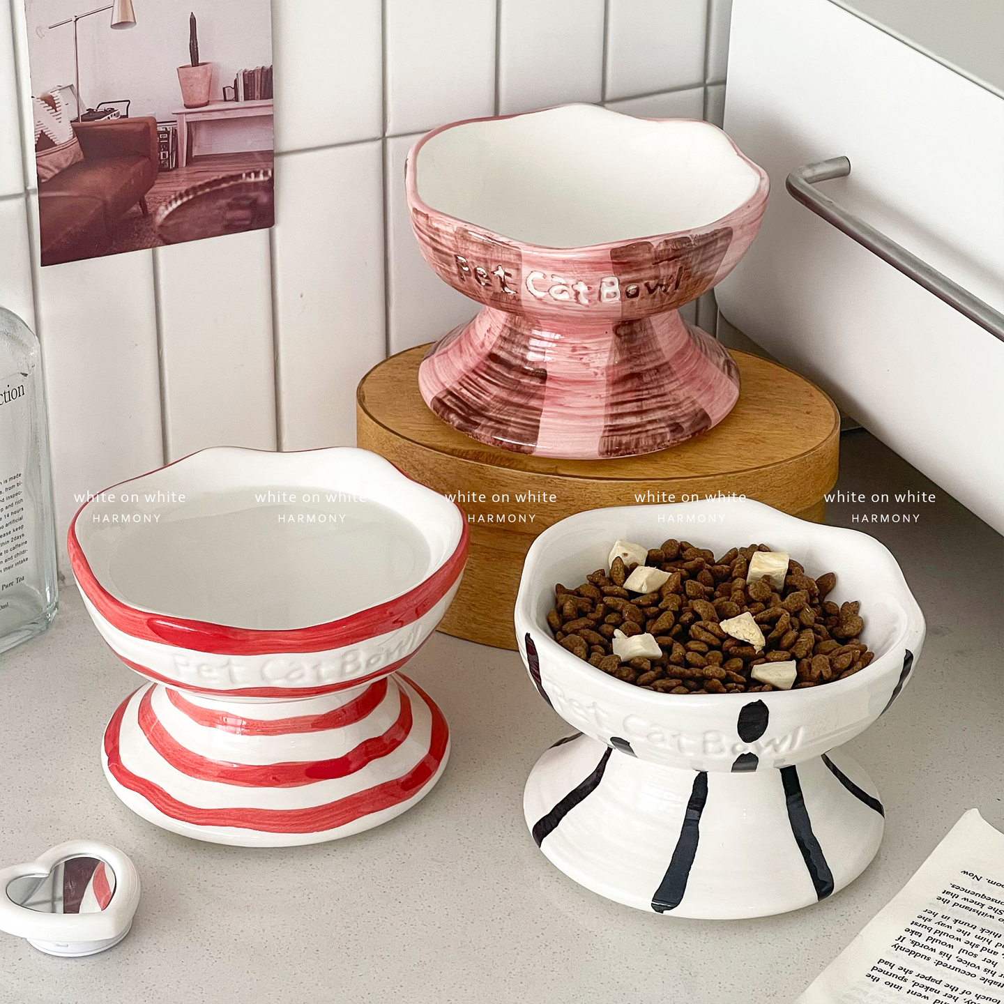 高脚大口径护颈宠物碗