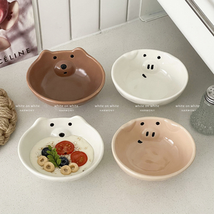 酸奶碗ins风饭碗可爱儿童小碗高颜值家用碗2026新款 陶瓷碗甜品碗