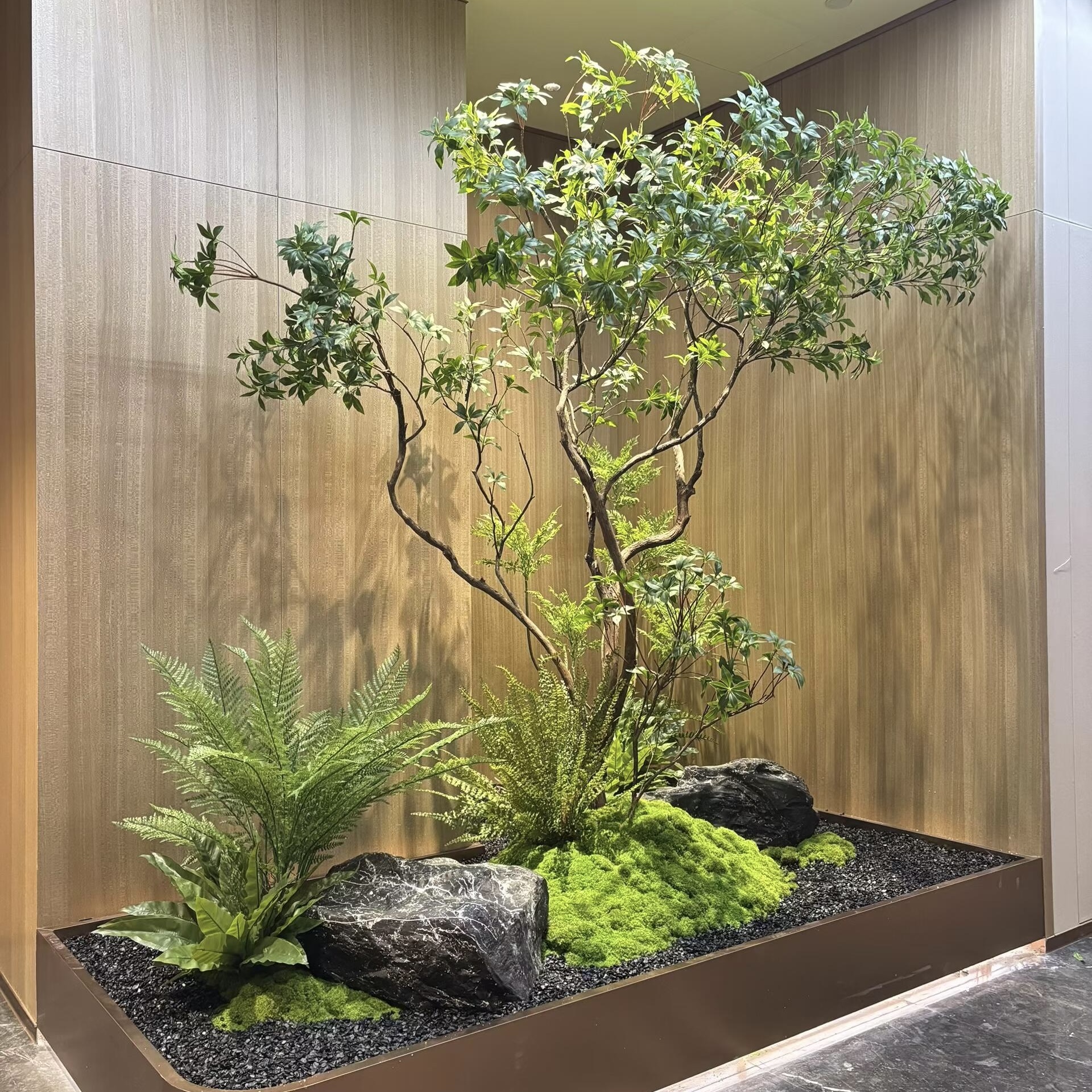 高端仿真马醉木橱窗造景植物室内仿生绿植装饰树大型假树简约景观