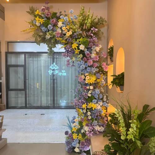 莫奈花园造景美陈橱窗仿真花