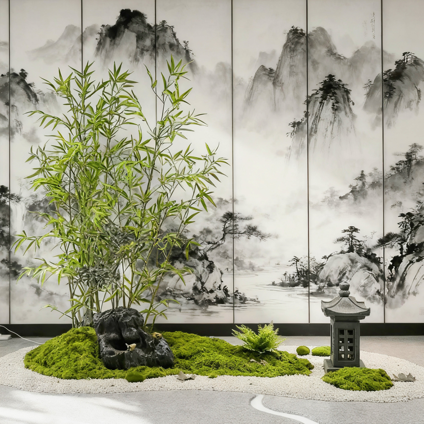 仿真竹子绿植造景假植物景观室内室外庭院围栏禅意隔断装饰道具