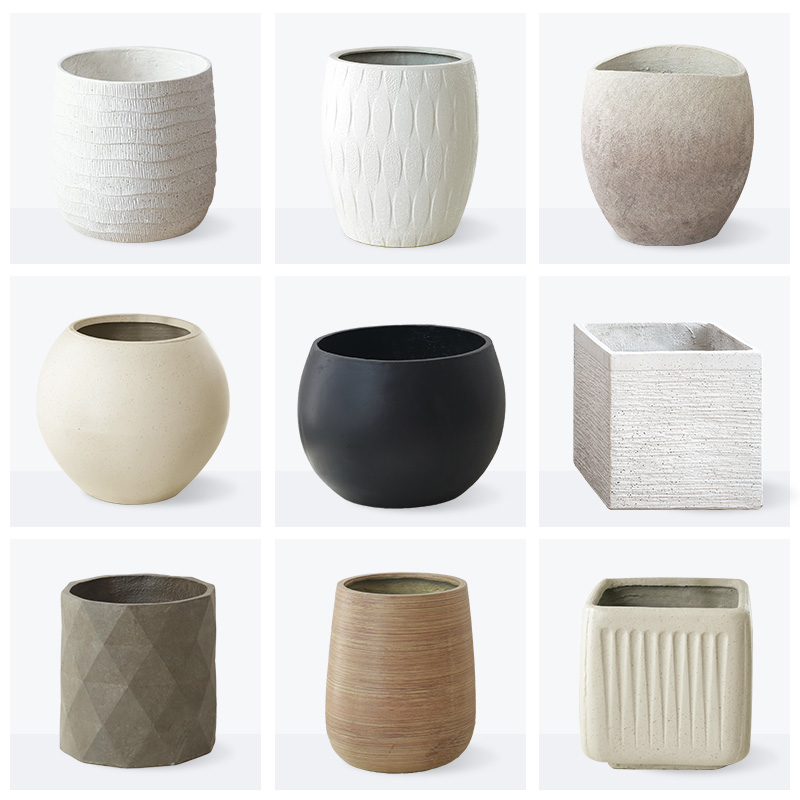 轻奢高级感艺术风镁泥花盆