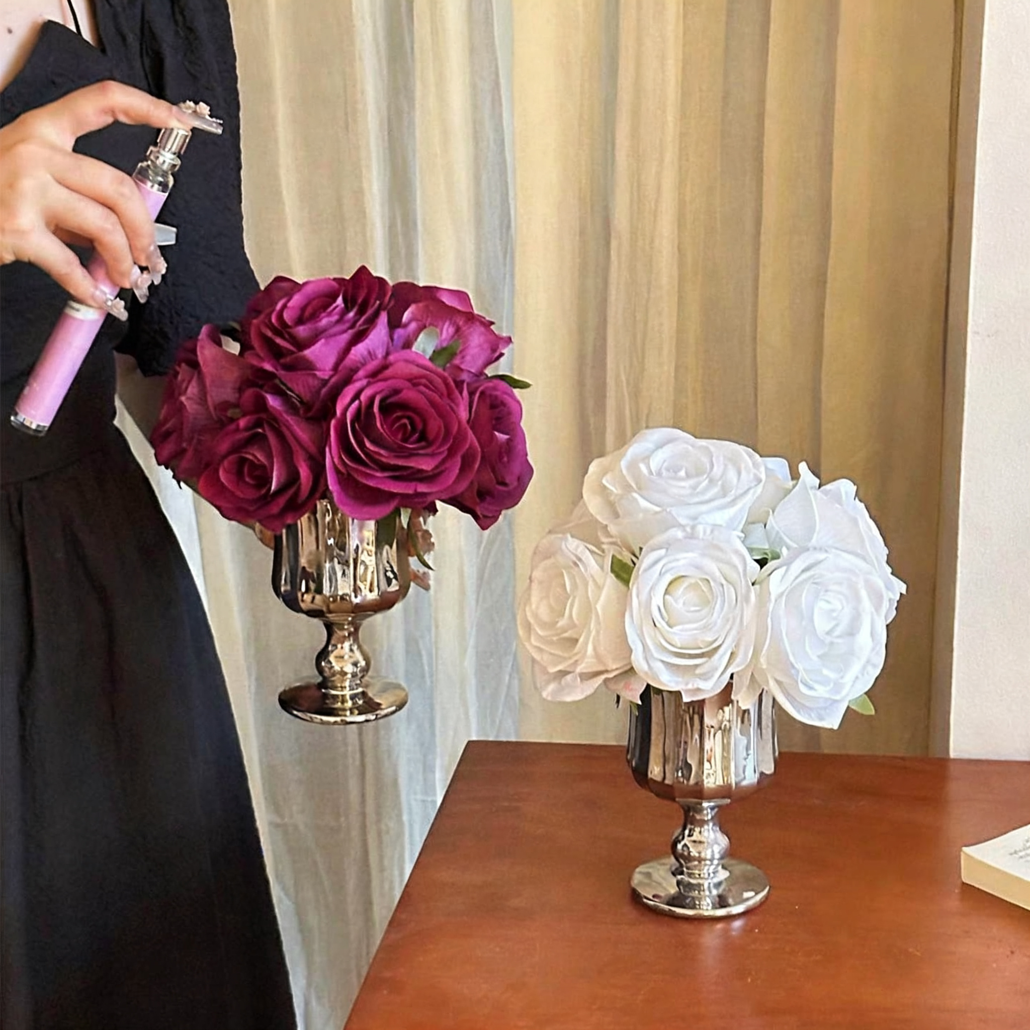 香薰法式高级感手感玫瑰花仿真花