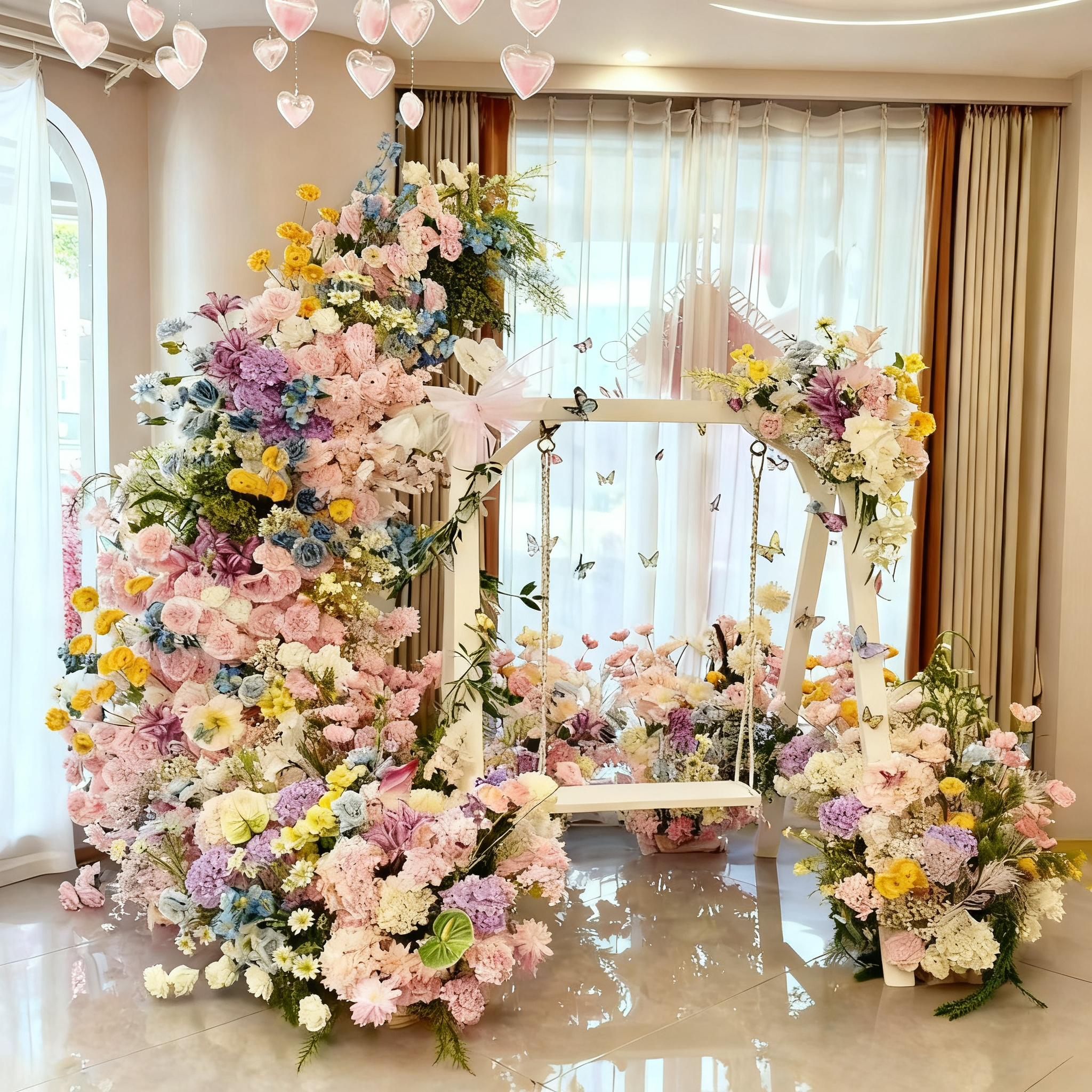 莫奈花园仿真花假花花墙