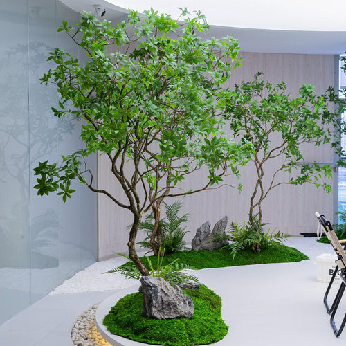 精品马醉木绿植造景橱窗植物室内仿真榕树装饰树大型假树简约景观