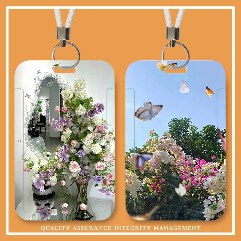 【防丢设计】花精致可爱饭卡校园卡校园学生卡套公交门禁保护套挂