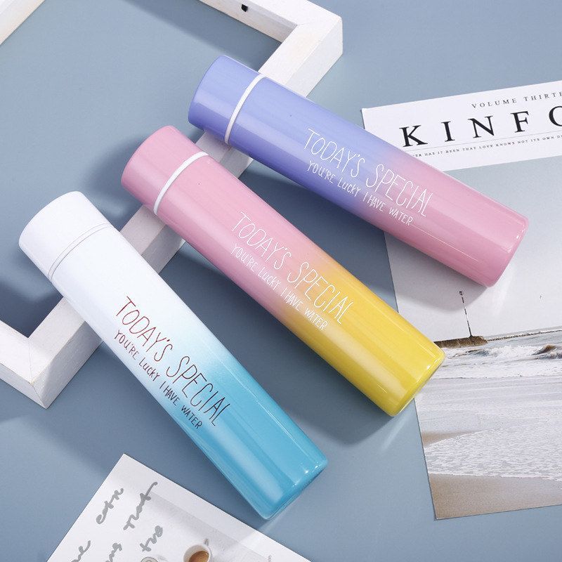 休闲便携车载防狼杯创意渐变不锈钢保温杯户外运动旅游日用棒棒杯