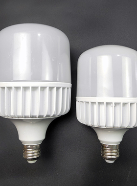 厂房高亮LED大功率超亮e27螺口平头三防灯泡30/50/60W球泡节能灯