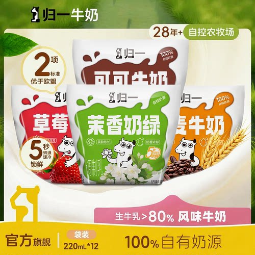 归一巧克力甜牛奶可可草莓椰子味