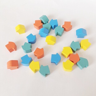 木质米宝房子配件适用于大富翁卡坦岛小木房Meeples桌游补件