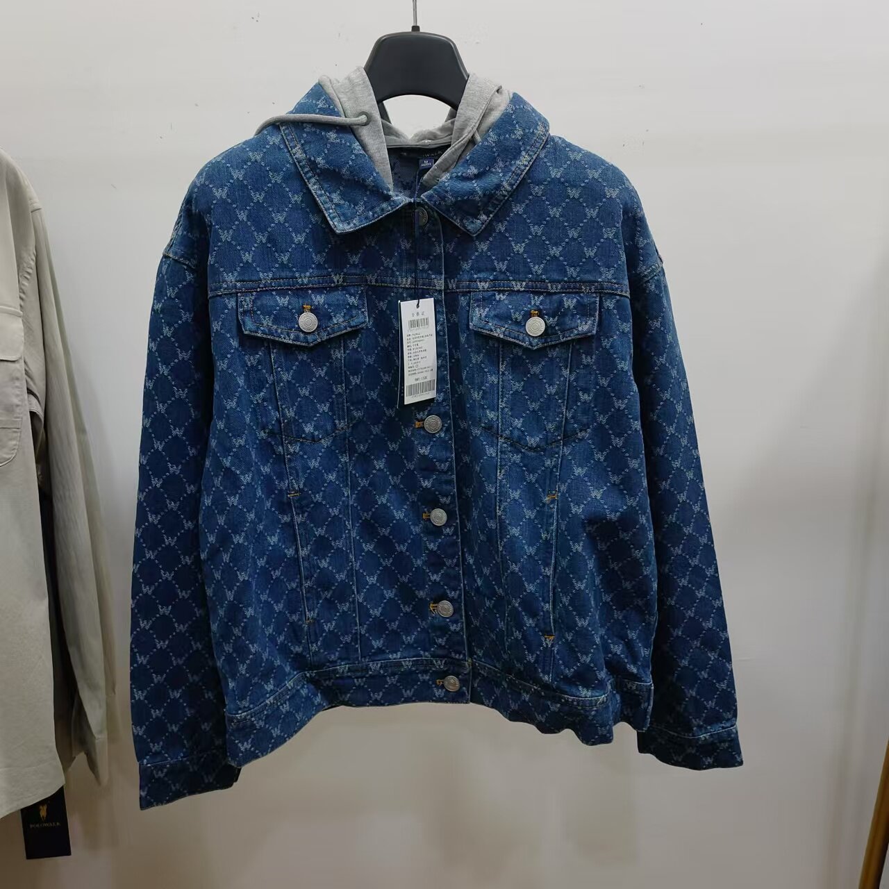 POLOWALK专柜正品春秋款女式字母潮款减龄牛仔外套AX5W33450451