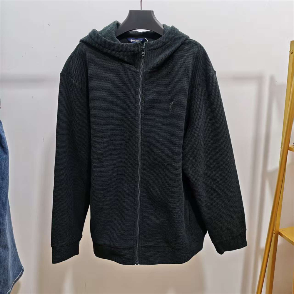 新款孤品样衣180码Polowalk男士秋冬加绒连帽卫衣外套休闲时尚303