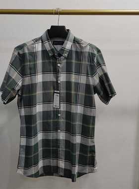 170-175特价polo sport专柜正品全棉格纹短袖衬衫APIP32270541