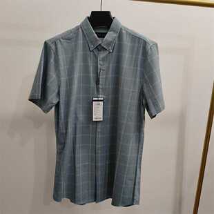 170码POLOSPORT短袖衬衫夏季格子休闲商务时尚衬衣AP1P32270491