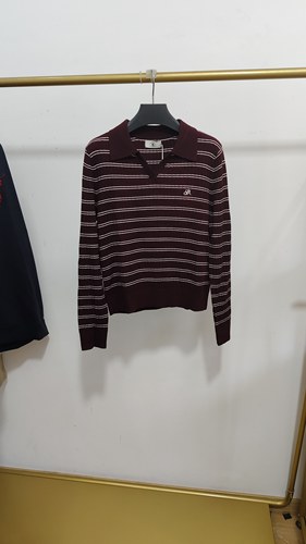 圣大保罗专柜正品女士条纹长袖针织衫休闲百搭上衣D4FU61580363
