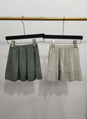 满3送一Polo sport专柜正品女童小马刺绣标亚麻混纺半裙72QK34087