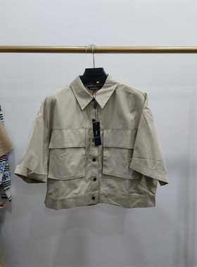 170码polowalk专柜正品女装小个子短袖外搭开衫上衣BUTW32570021
