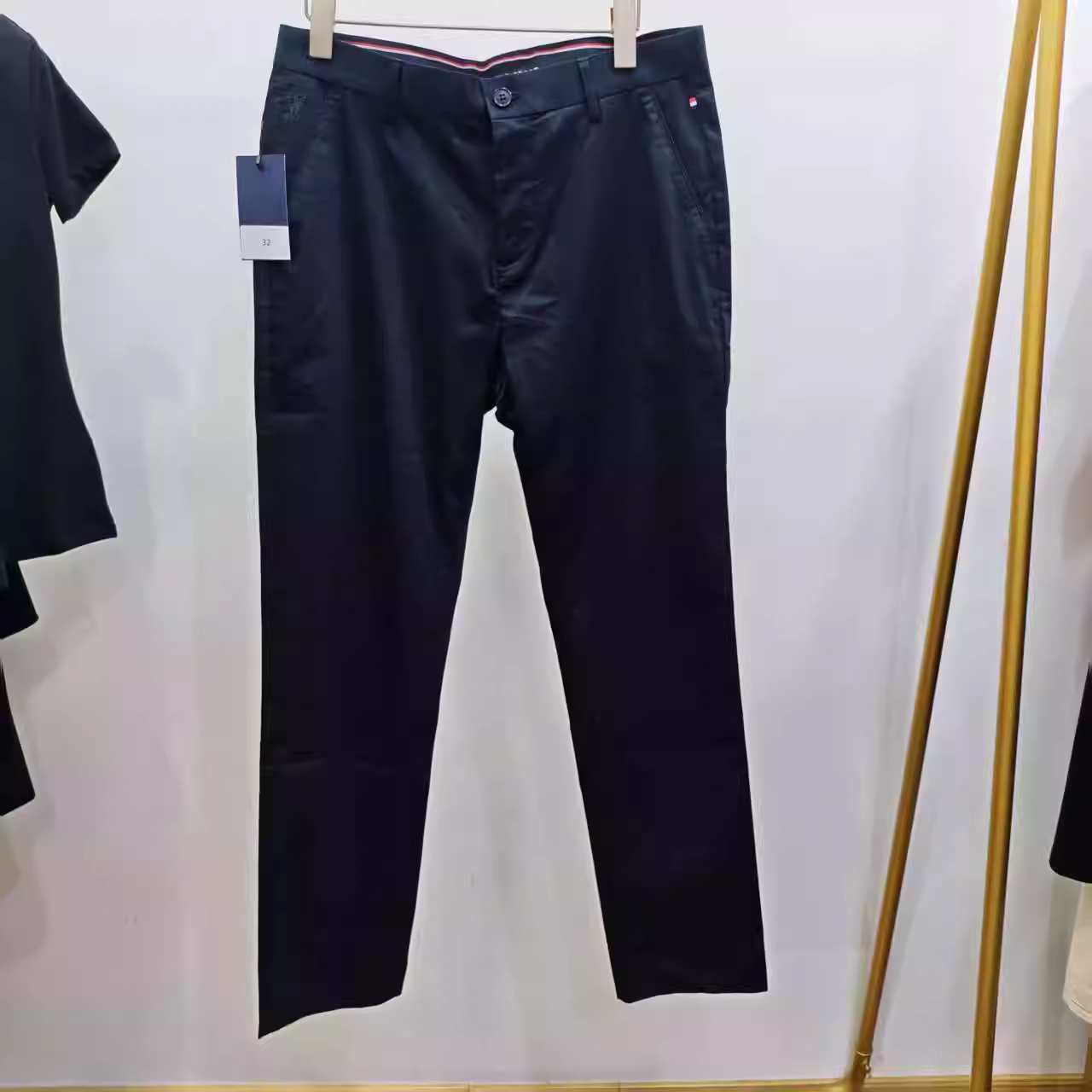 剪标POLOSPORT男士轻薄帅气夏深藏青商务休闲直筒裤614偏小一码