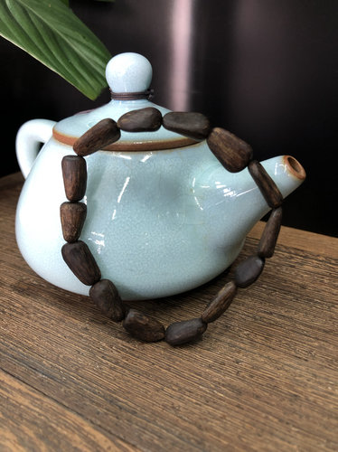 文莱天然沉香手串高端女款9分沉水级老料油高脂随形正品文玩