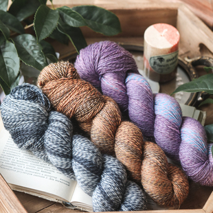 【云彩】复古长段染羊毛线绞线 手编DIY中粗毛线披肩线编织人生