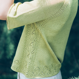 手工DIY毛线编织材料包含教程 棒针衣 云团织NO.86闲云 云清中袖