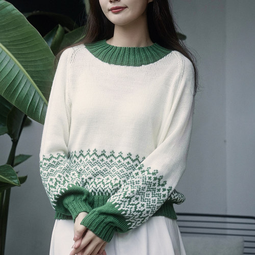 编织人生费尔岛提花毛衣材料包