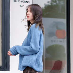 编织人生团织163蓝采和羊绒真丝简约毛衣材料包 手工diy毛线编织