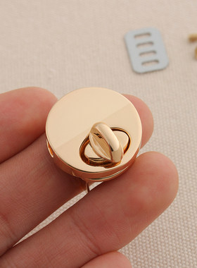 小号圆形锁扣 25mm 百搭款手工DIY皮革手袋五金插扣 包锁拧锁S-31