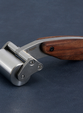 Nattools重型不锈钢滚轮滚胶轮 DIY皮革手作皮具滚筒630g/60mm