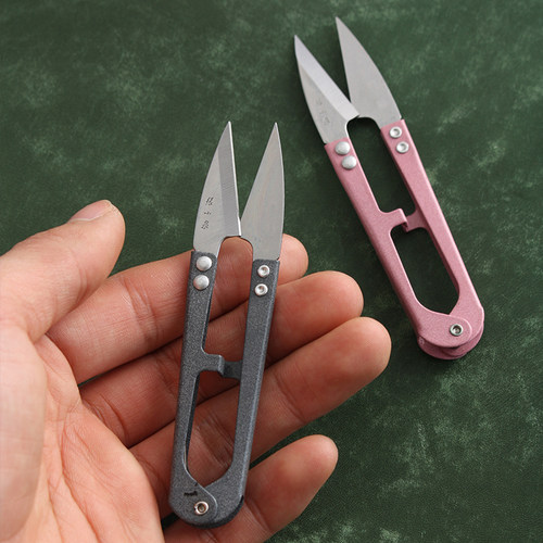 张小泉线头剪 弹簧纱剪 手工DIY皮革剪皮具制作工具 颜色随机