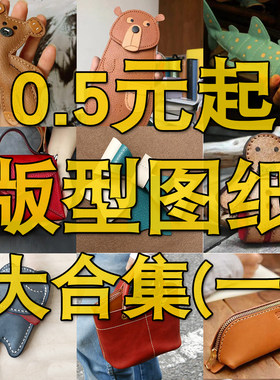 版型图纸手工皮革制作非成品包