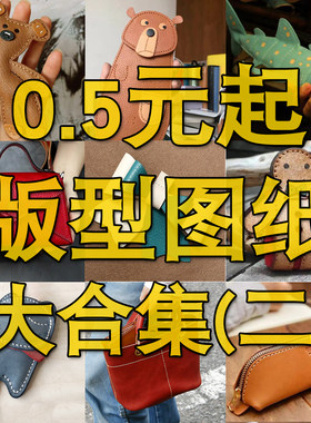 版型图纸手工皮革制作非成品包