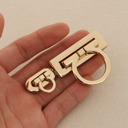 牛鼻锁扣 菲拉包扣 手袋锁扣插扣拧锁 手工DIY皮革五金配件 S-35