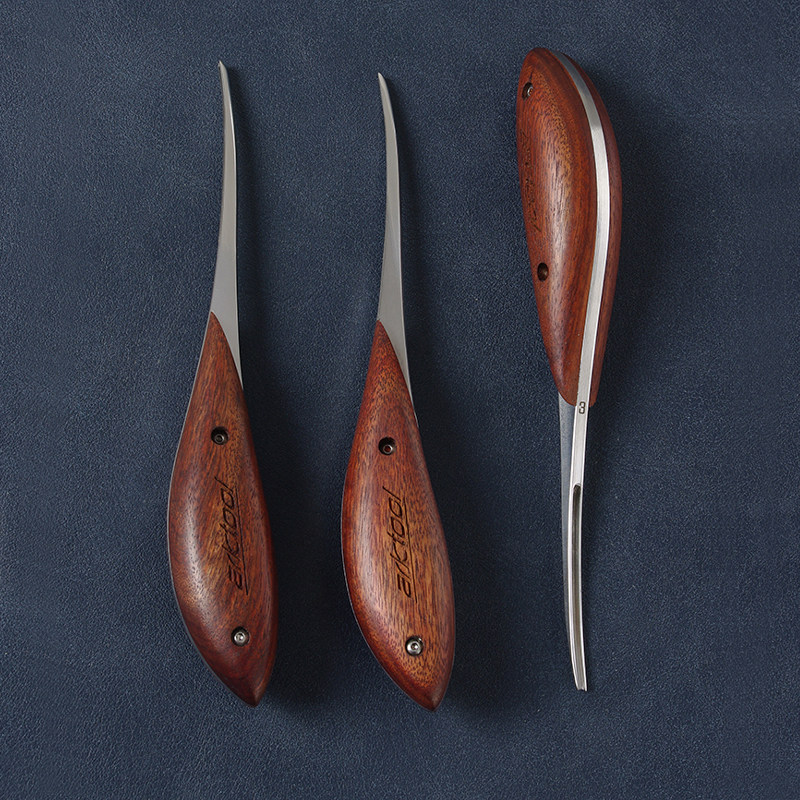 一体式皮革挖槽器推槽器 手工皮具制作工具 挖槽刀非削边Arktools