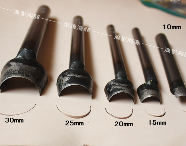 半圆冲子腰带倒角DIY手工皮具