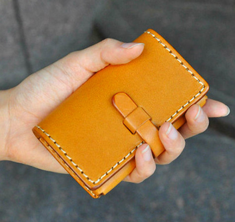 D014名片包 卡包钱包图纸 DIY手工皮艺版型图纸 牛皮纸+不干胶