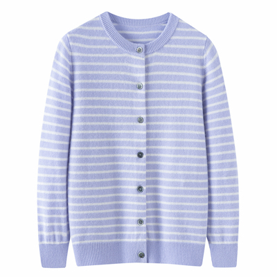 秋冬儿童山羊绒开衫女童圆领加厚