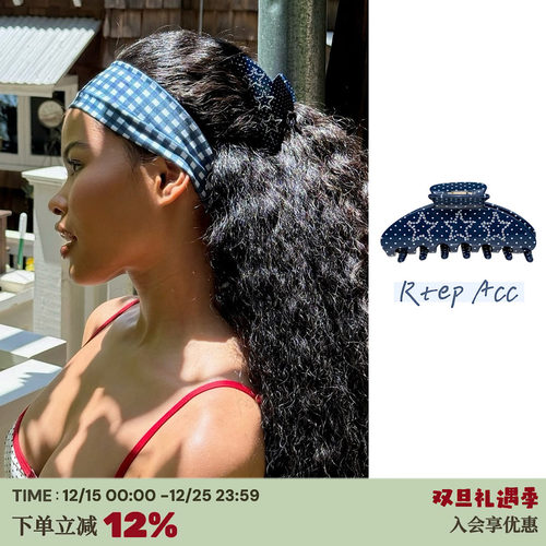 复古五角星波点抓夹醋酸星星钻石