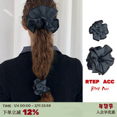 RTEP 高版 本goodsquish深蓝格子学院风加厚四层花边大肠发圈发绳