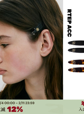 RTEP 法式小金标琥珀椭圆侧边夹醋酸长款发夹小众百搭刘海夹发饰