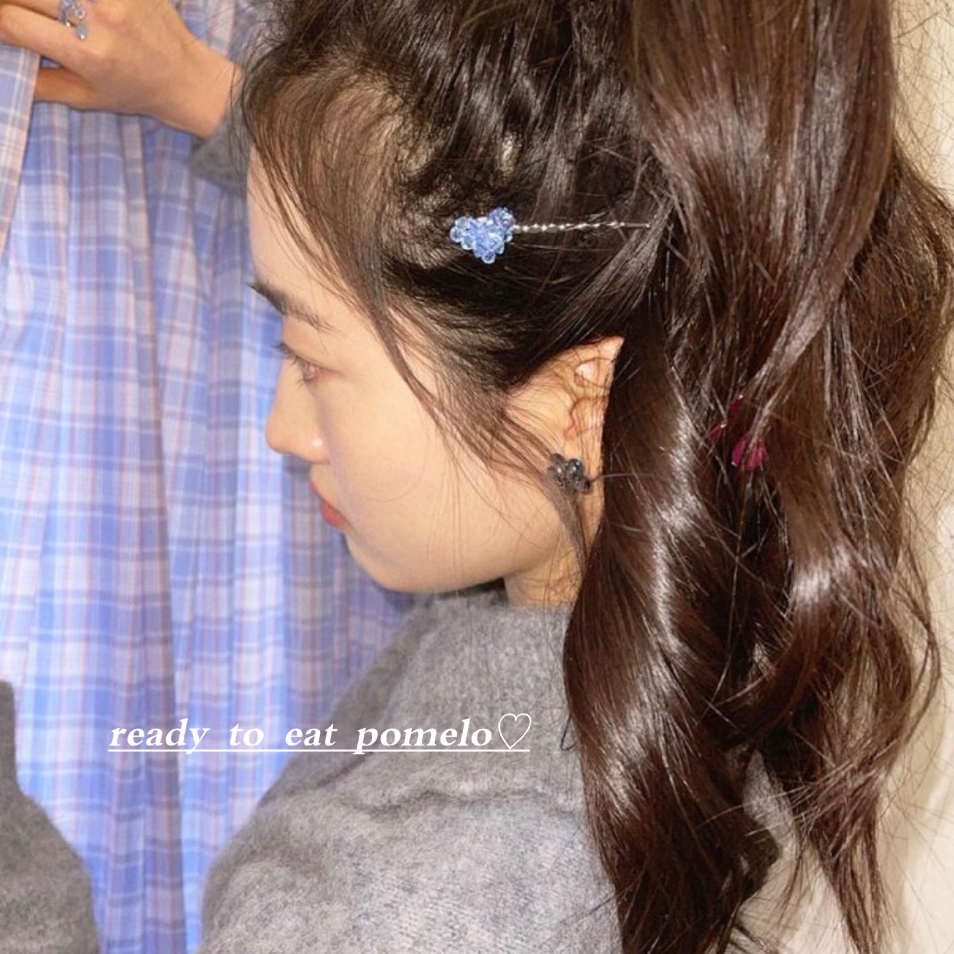 ins元气爱心编织纯手工小众发夹