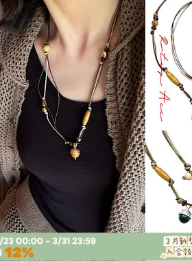 榛果铃铛*董洁同款手工长款项链