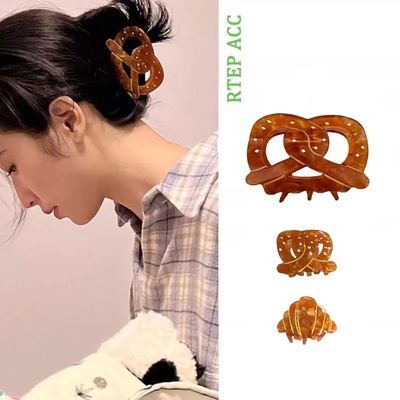 周雨彤同款复古蝴蝶酥抓夹发夹