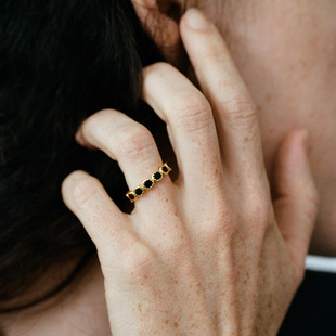 RTEP ABOA*日月灵感ETERNIT*系列Solar设计师款戒指厚镀金开口戒