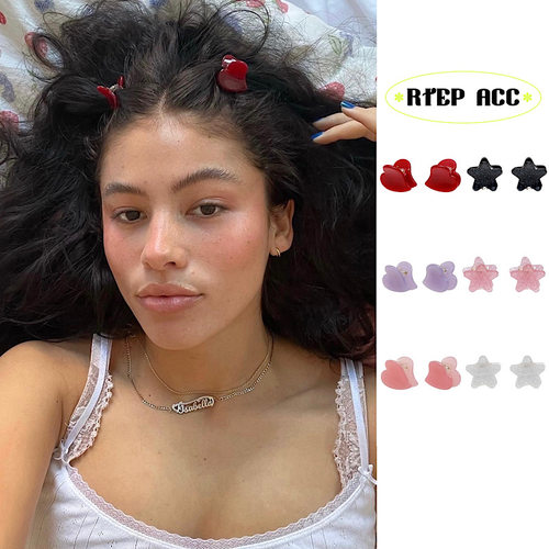 定制Emijay小众桃心五角星抓夹