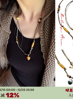 榛果铃铛*董洁同款手工长款项链