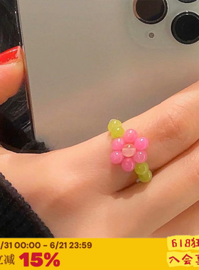 rtep昭和糖果花ins女孩手工玉石