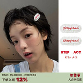 RTEP 小众刺绣耳仔哥哥同款 日系发夹充棉布边夹发夹蕾丝花边发饰